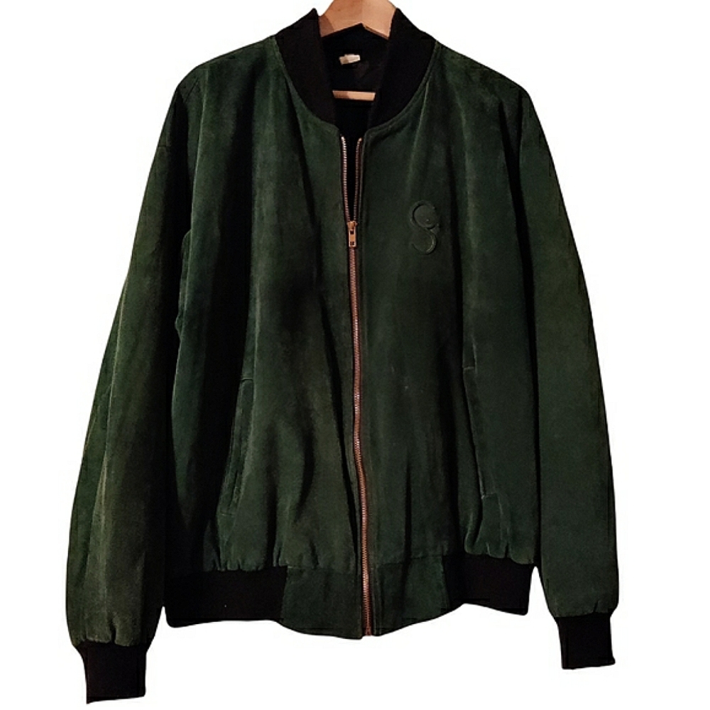 Vintage George Strait 80's Country Suede Leather Letterman Bomber Jacket Unisex - Picture 4 of 16